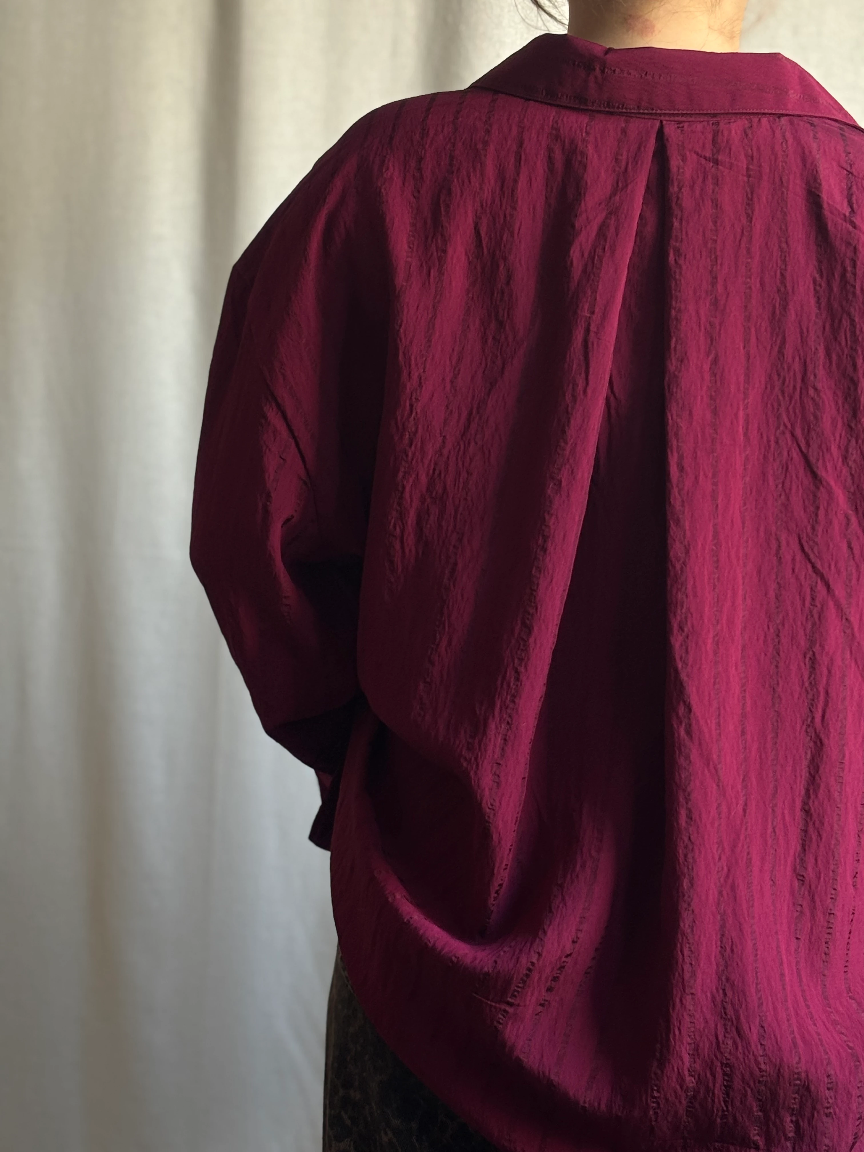 Bordo Oversize Gömlek