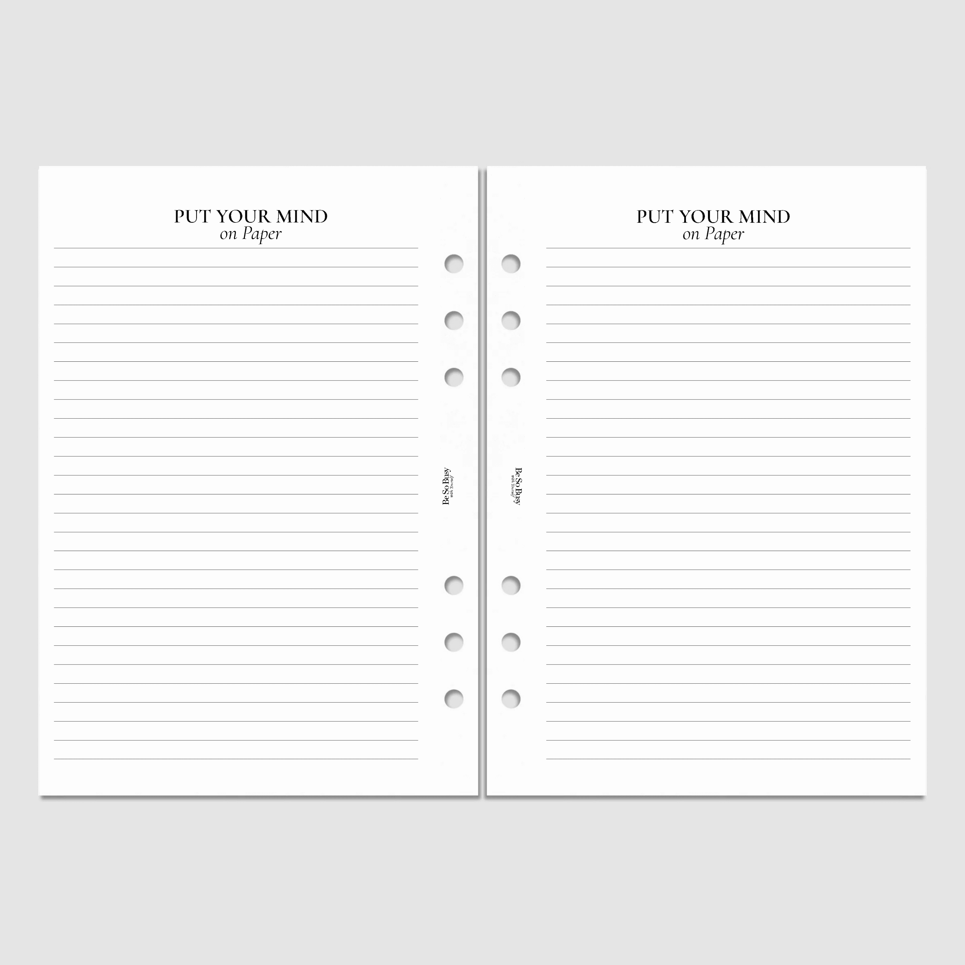 Put Your Mind on Paper – Tarihsiz Refill Sayfaları