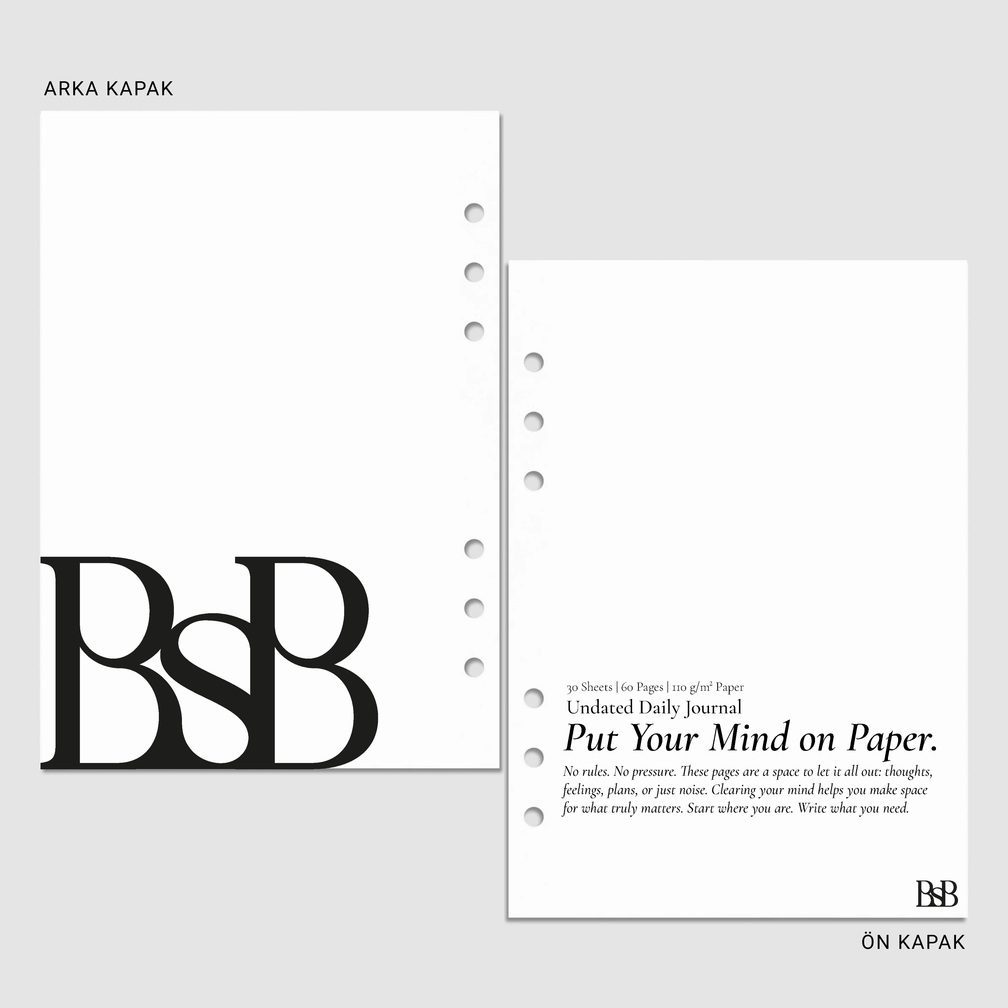 Put Your Mind on Paper – Tarihsiz Refill Sayfaları