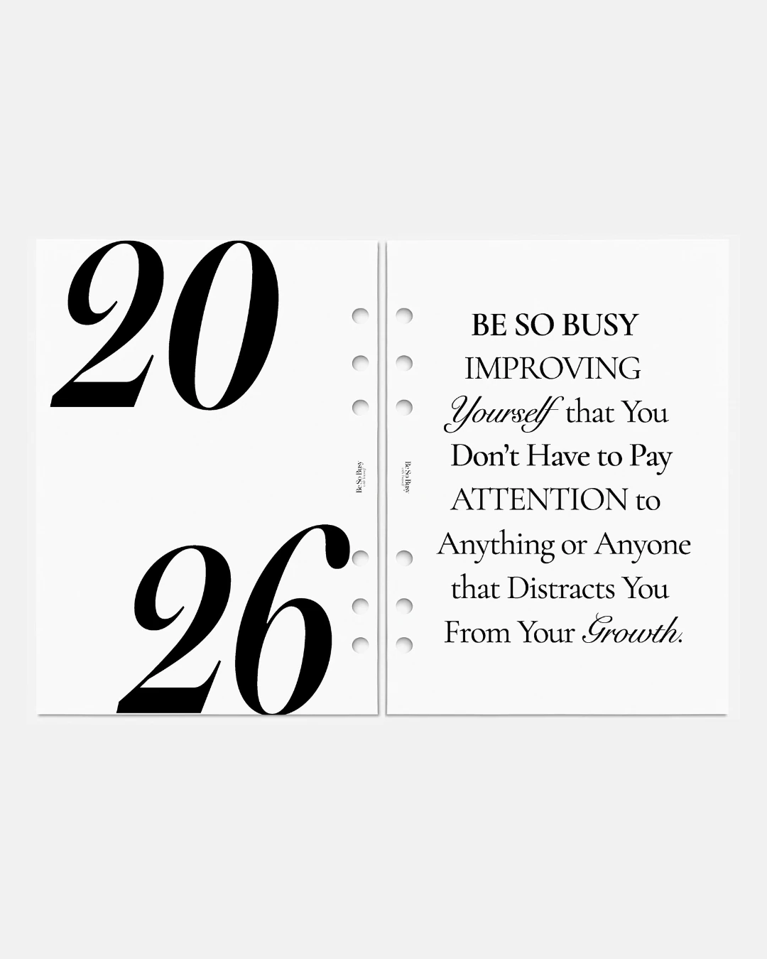 Be So Busy 2026 Planner Refill