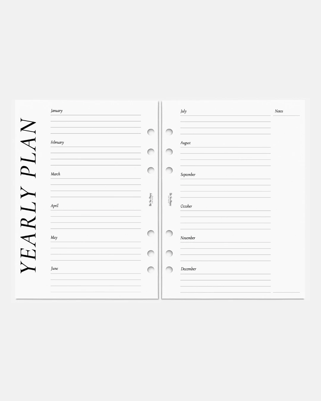 Be So Busy 2026 Planner Refill