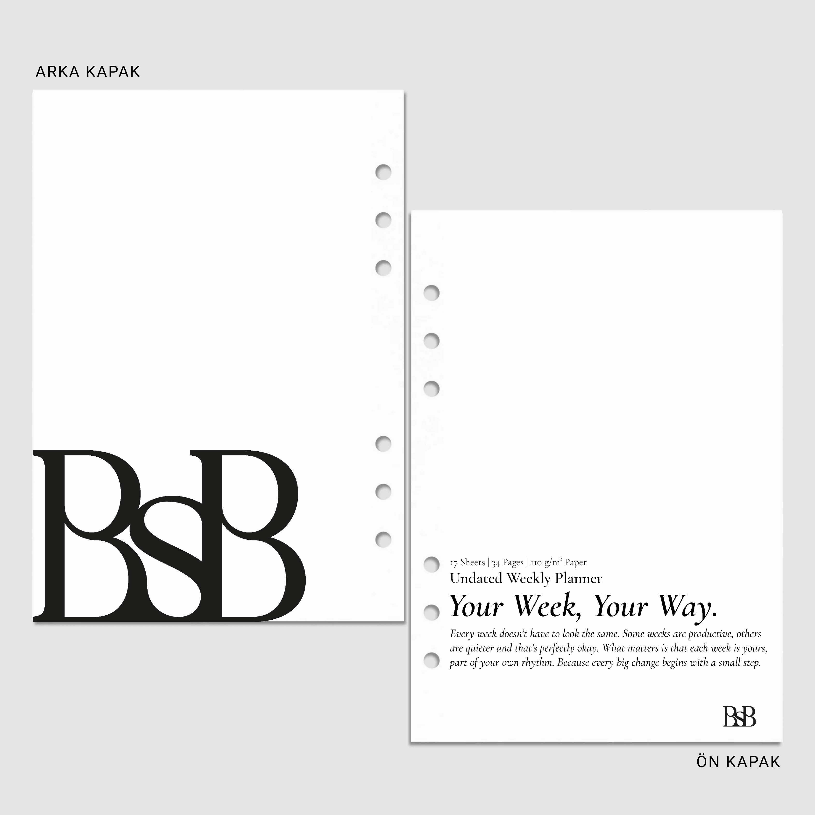 Your Week Your Way – Haftalık Tarihsiz Planner Refill