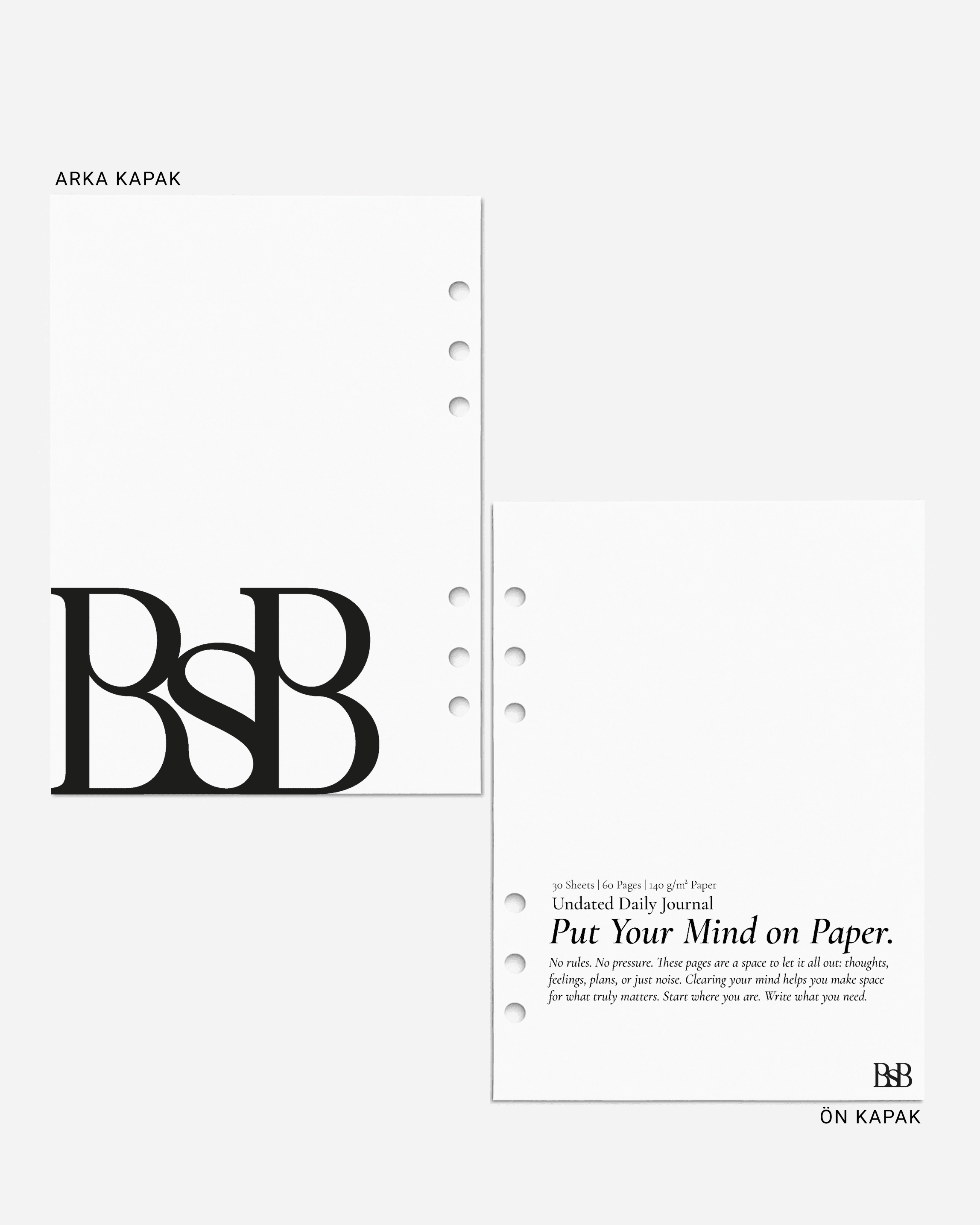 Put Your Mind on Paper – Tarihsiz Refill Sayfaları