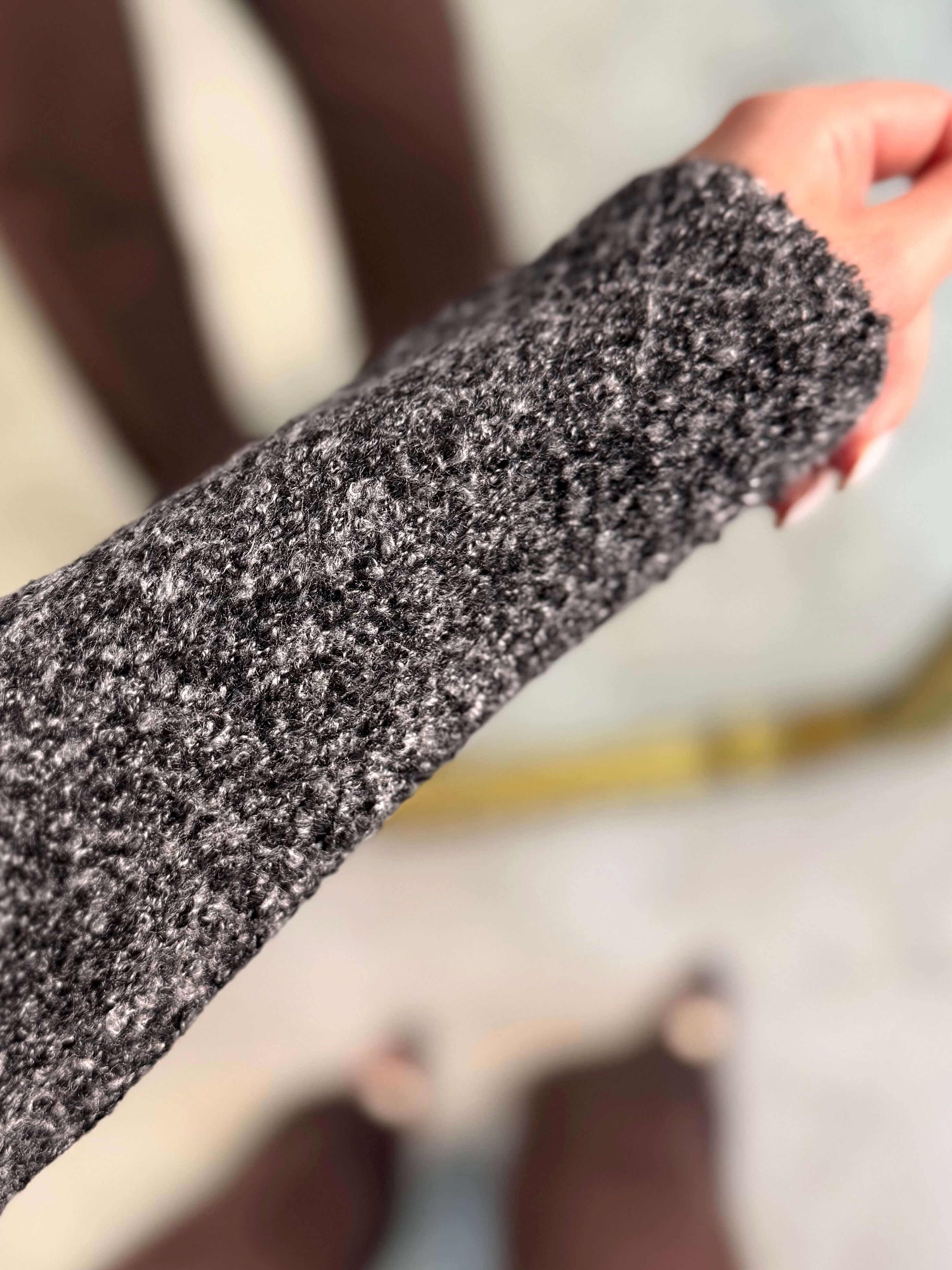 Mareniko Polo Yaka Gold Düğme Cep Detaylı Triko Ceket Hırka -Antrasit