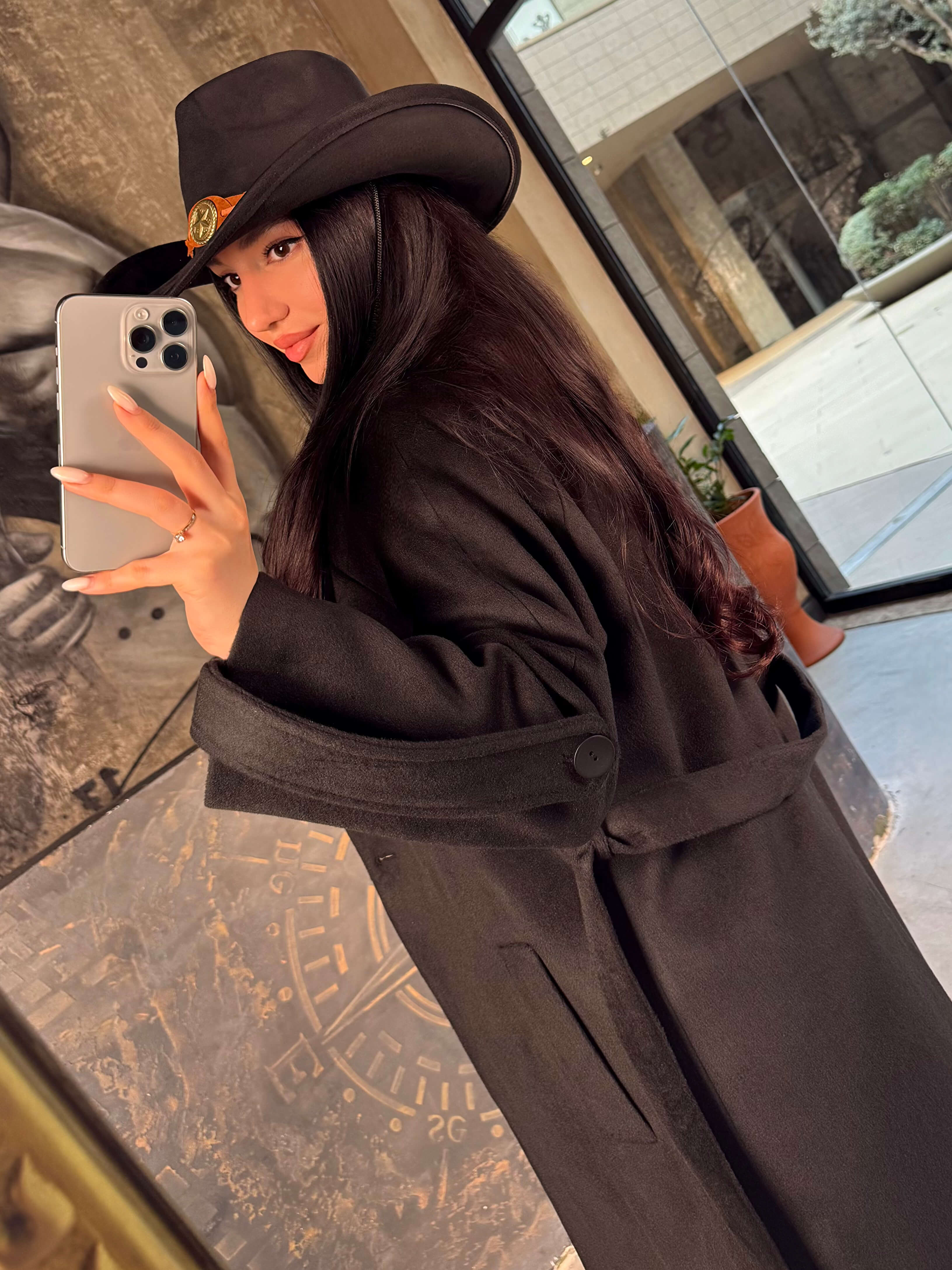 Vernon Yıldız Şeritli Fötr Şapka Siyah