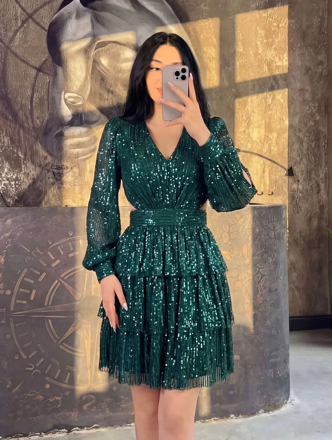 emerald green club dress SHEIN BAE Plus Size Women V-Neck Elegant Emerald Green Christmas Dress,Summer Party Cocktail Dress,Mini Tea Night Out Club Prom Evening Graduation Gown