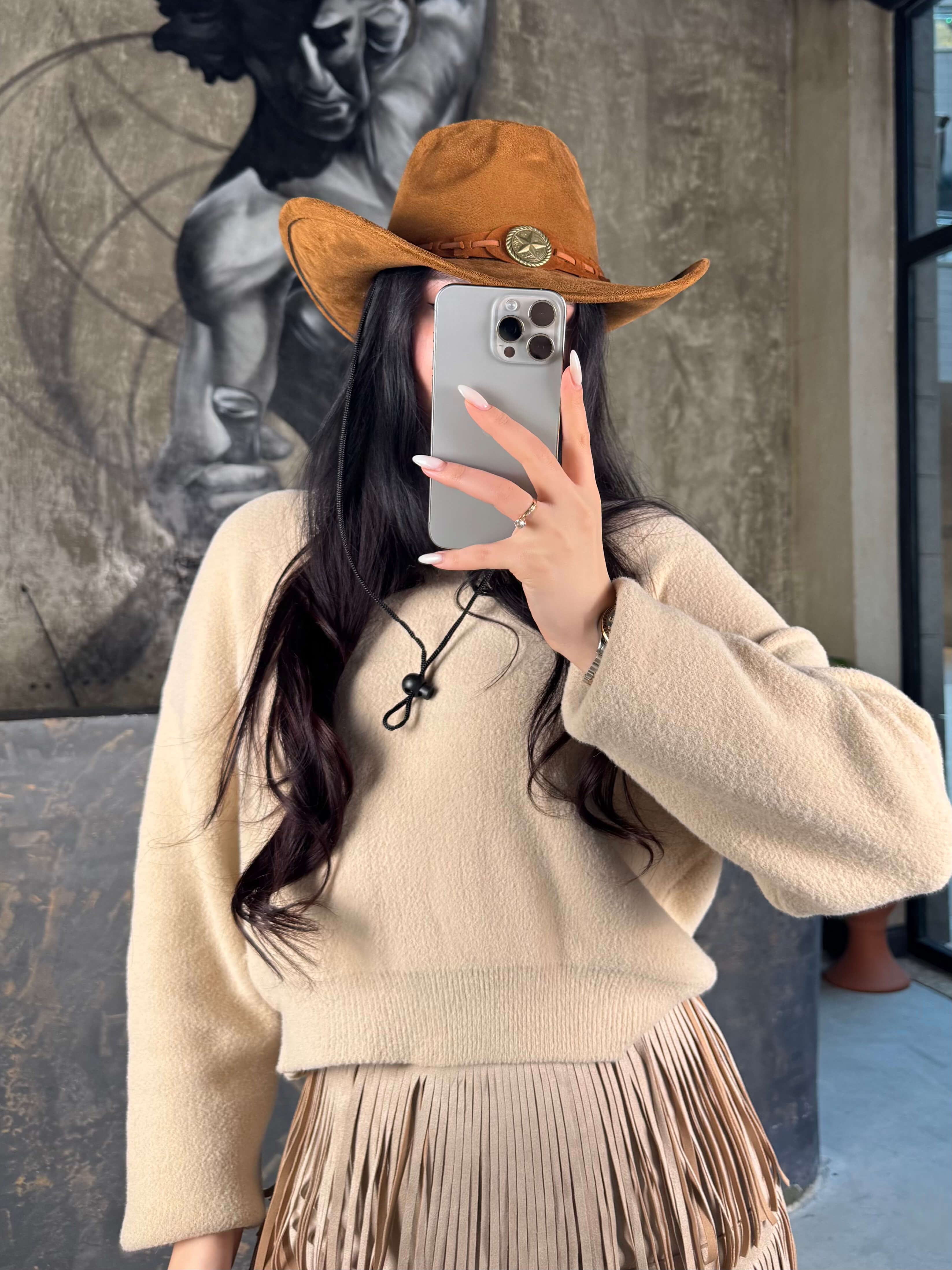 Vernon Yıldız Şeritli Fötr Şapka Taba