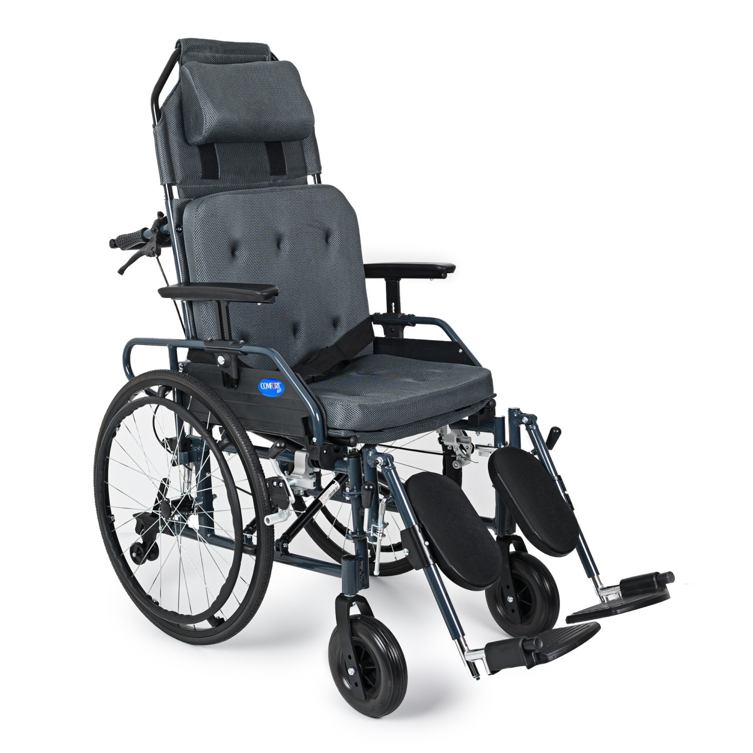 Comfort Plus KY954LGC-46 Lux Özellikli Tekerlekli Sandalye (Baş,Boyun Destekli) Baldır Destekli Ayaklar
