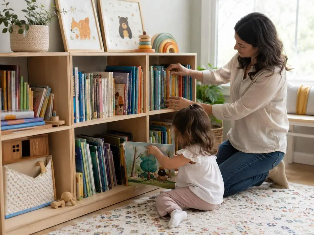 3 yaş 4 yaş ve 5 yaş çocuklar için yaşa uygun kitap seçimi ve kitaplık düzeni