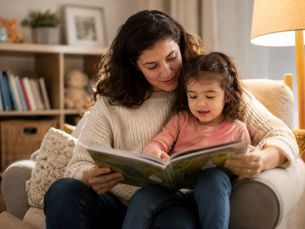 Ebeveyniyle birlikte kitap okuyan okul öncesi çocuğun okuma alışkanlığı kazanması