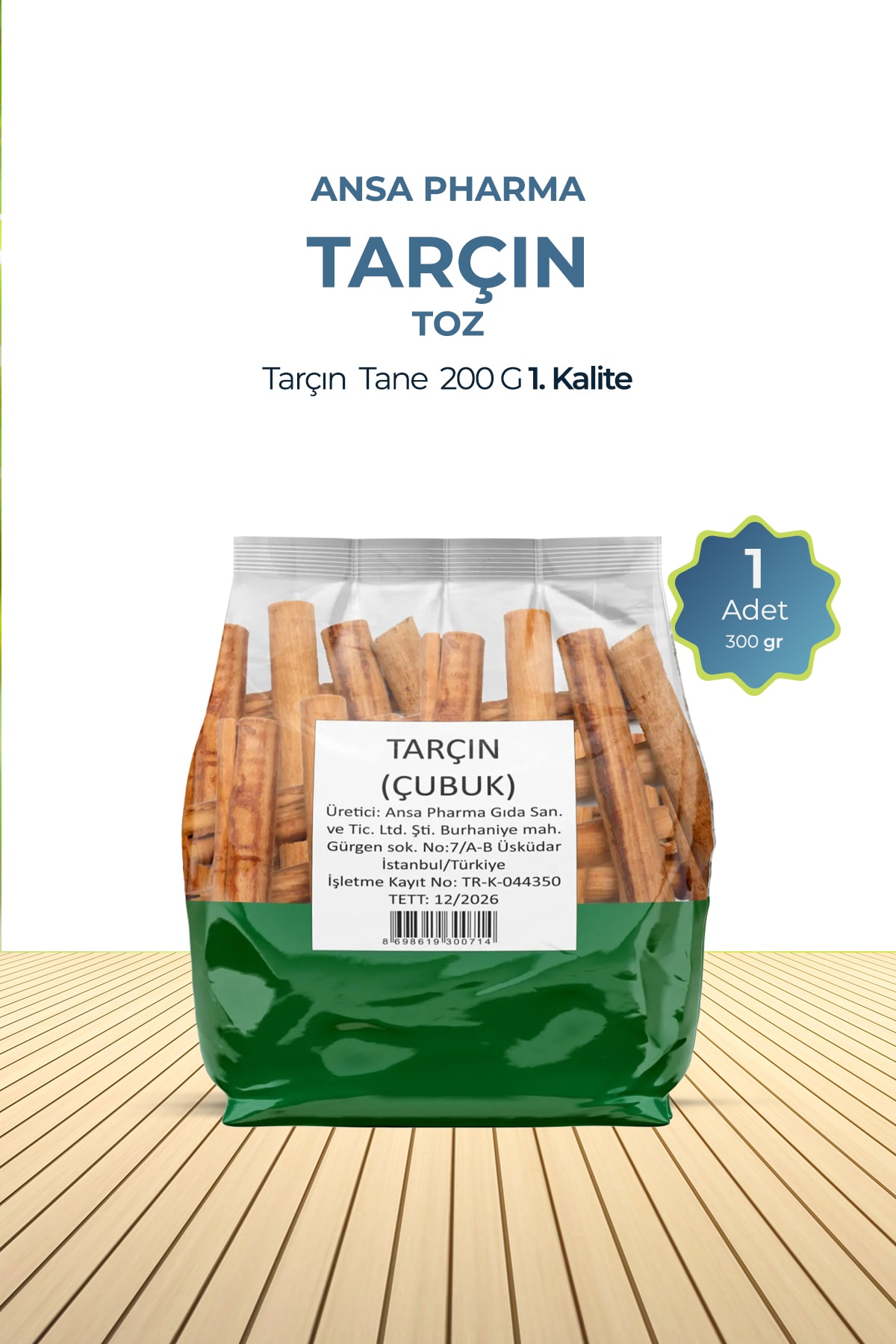 Tarçın Çubuk 1. Kalite 200 G
