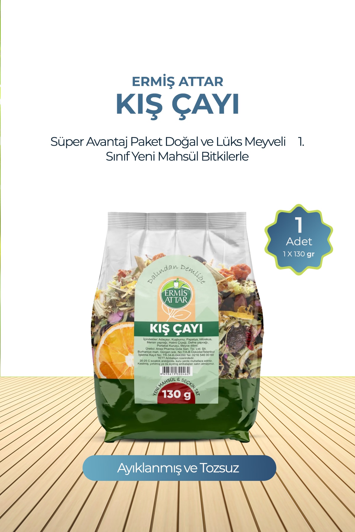 Kış Çayı Doğal ve Lüks Meyveli 1. Sınıf Yeni Mahsül Bitkilerle