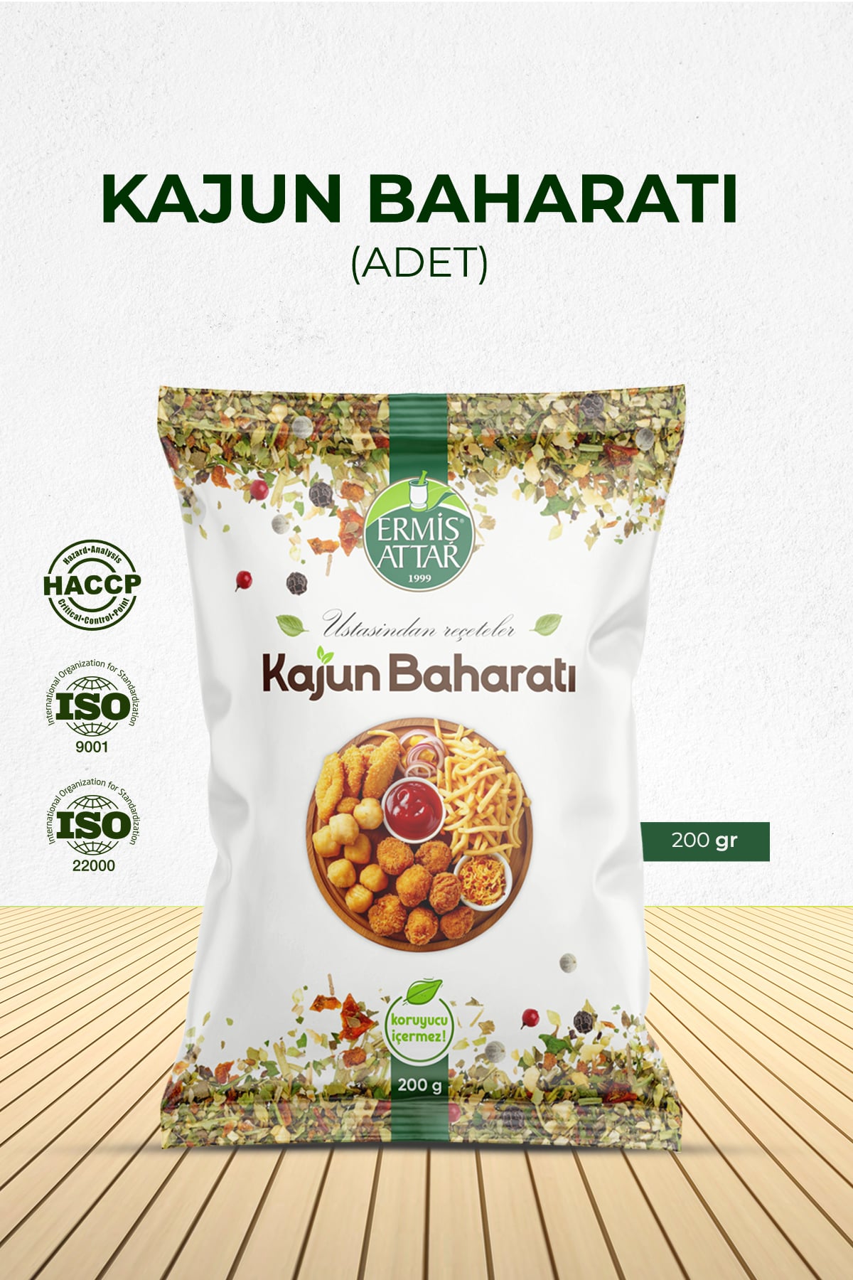 Kajun (Cajun) Baharatı 200 G Ermiş Attar