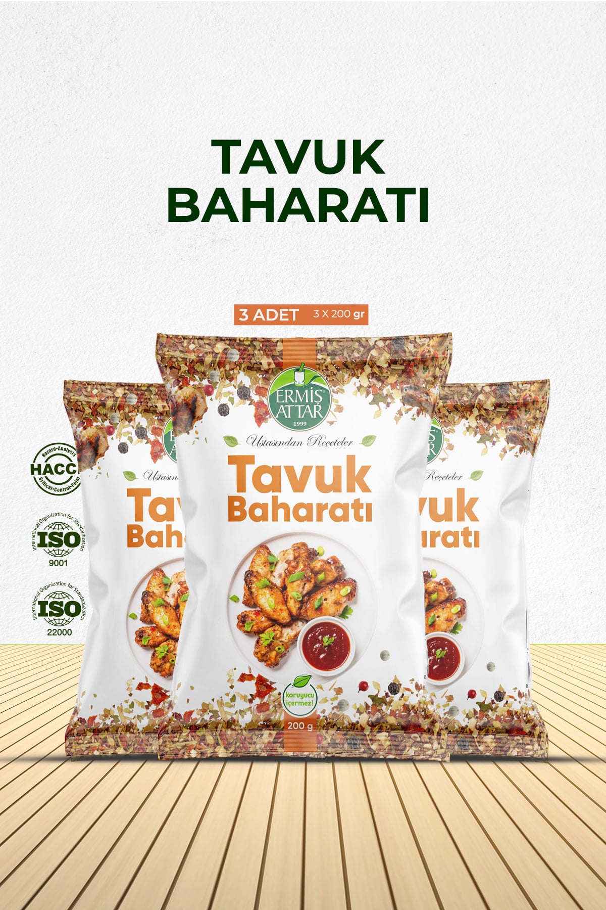 3'lü Tavuk Çeşnisi (Baharatı) 200 G Ermiş Attar