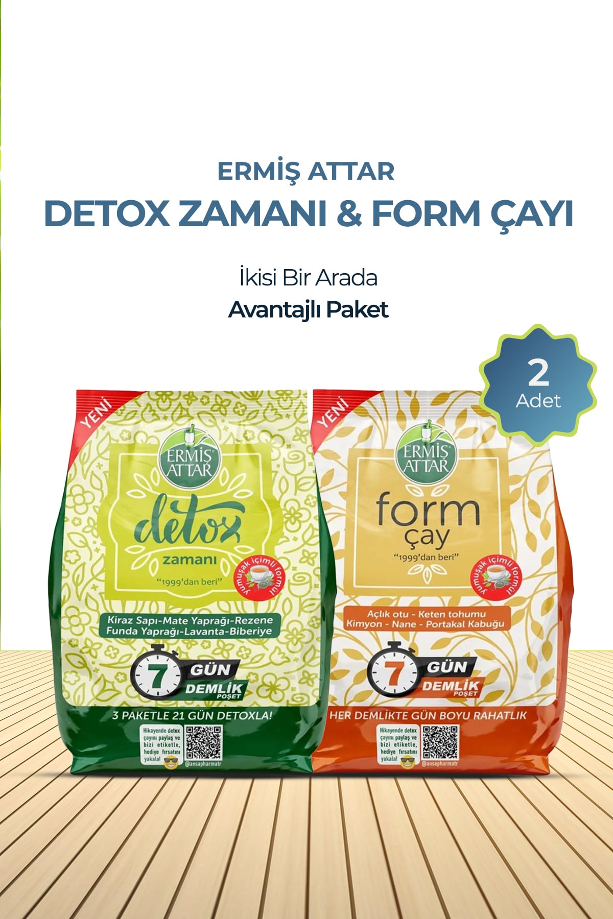 Detox Zamanı & Form Çayı İkisi Bir Arada Avantajlı Paket