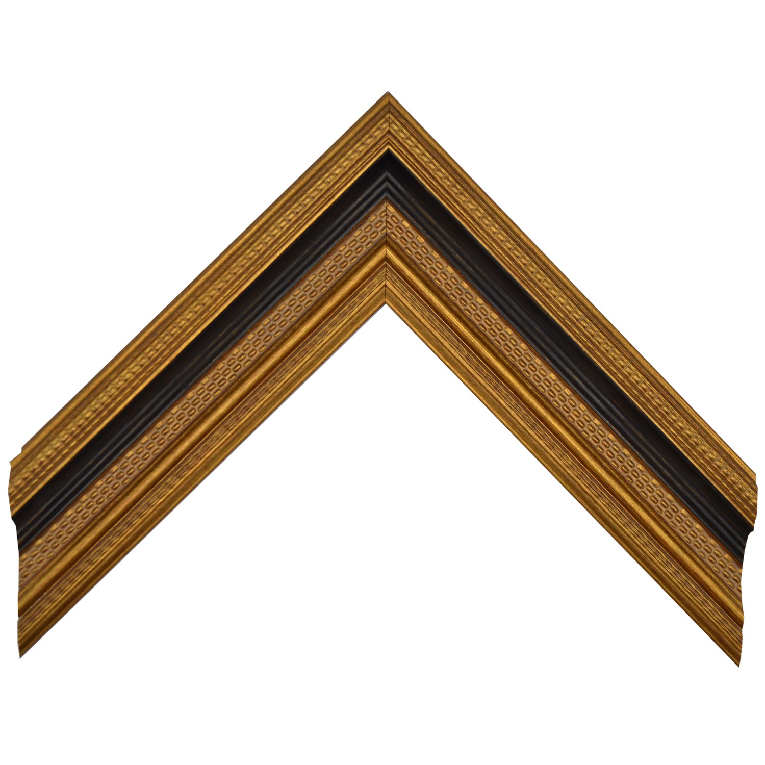 51 mm Antique Gold Frame with Black Textured Finish