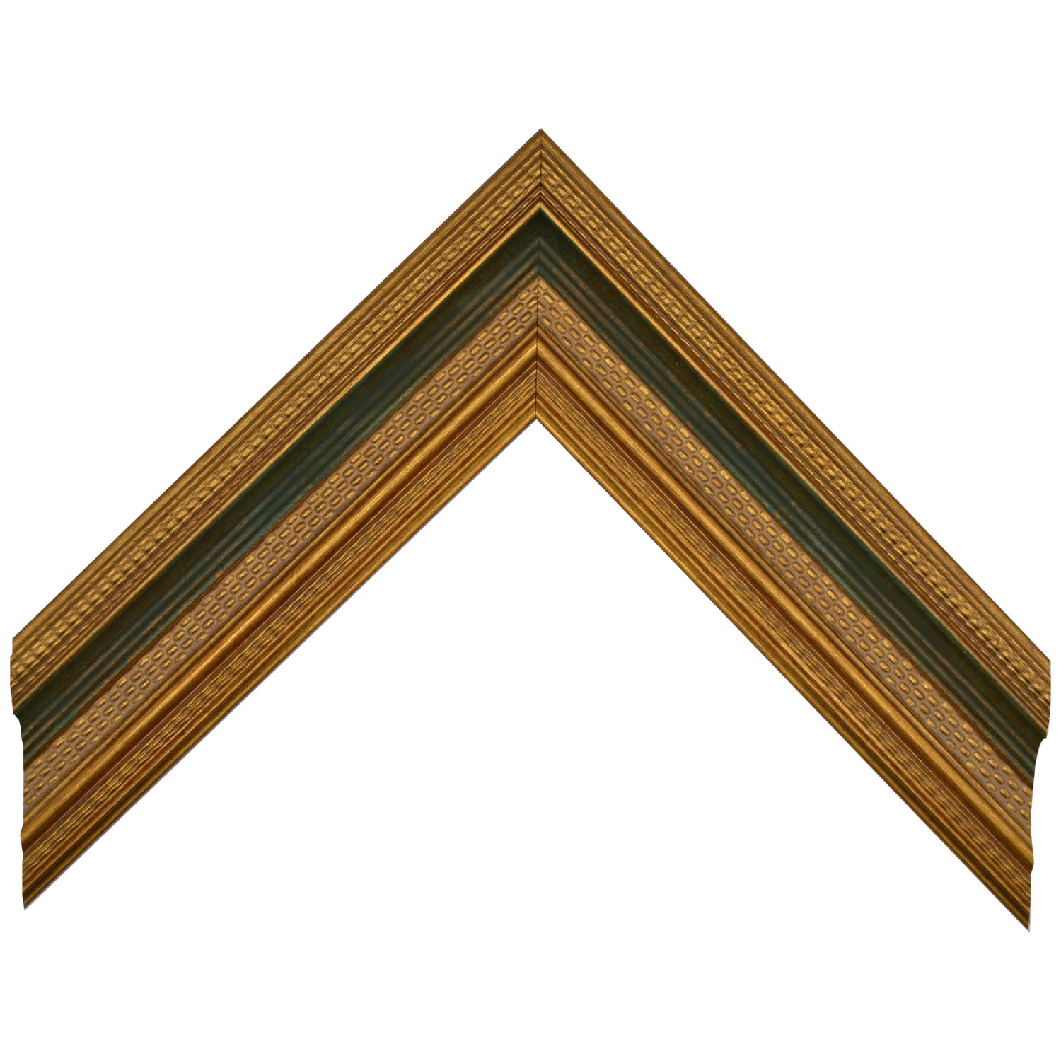 51 mm Antique Gold Frame with Green Textured Finish