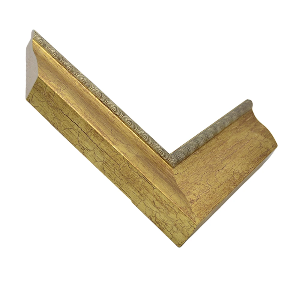 63mm Antik Altın Çatlak Dokulu Geniş Çerçeve