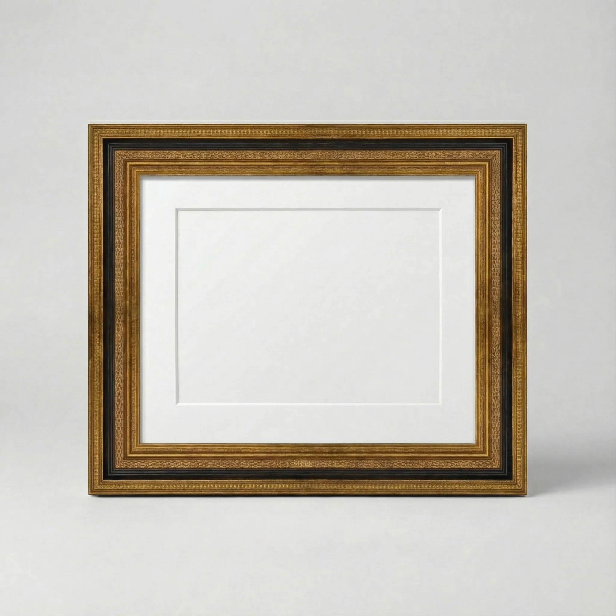 51mm Antik Altın Siyah Dokulu Resim Çerçevesi