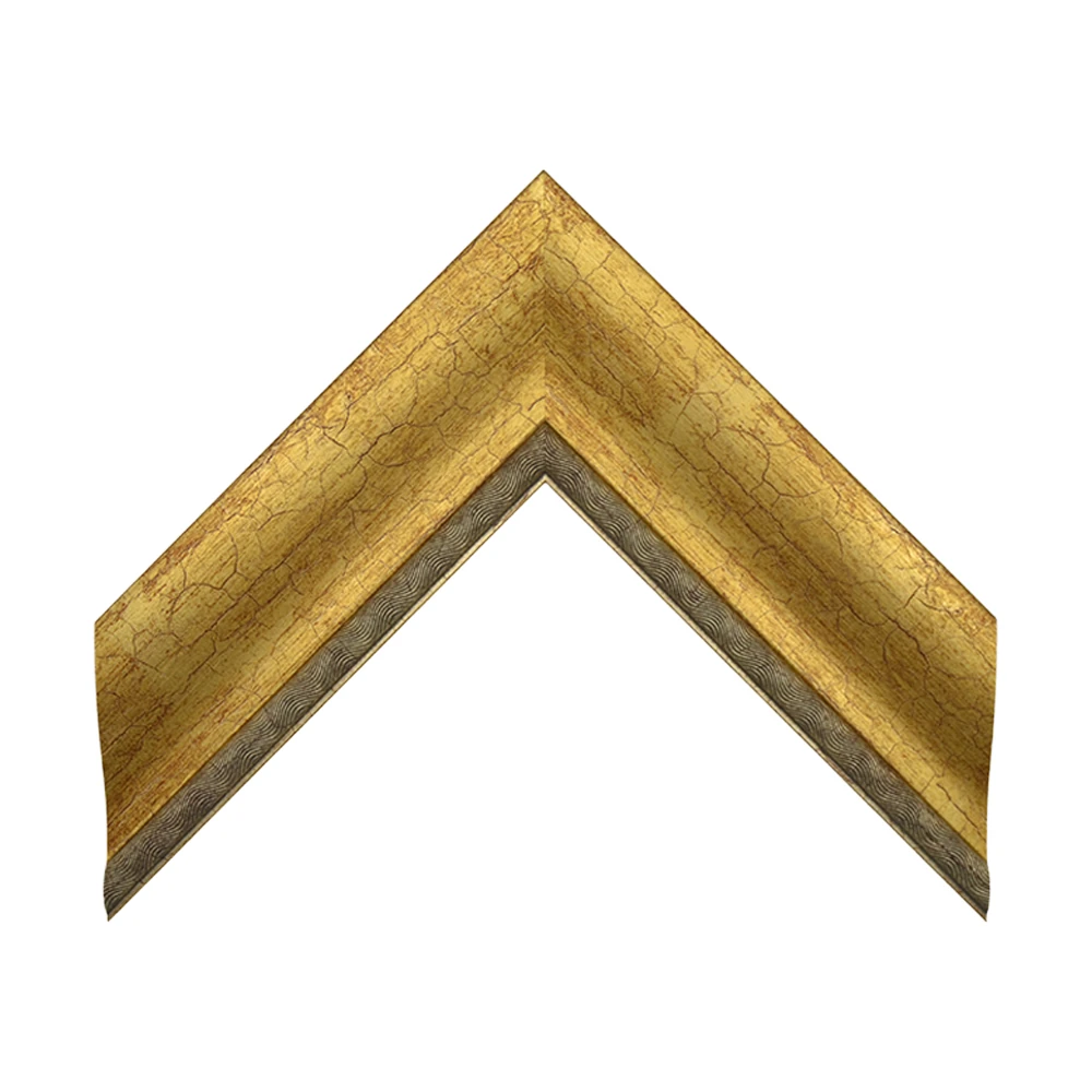 63mm Antik Altın Çatlak Dokulu Geniş Çerçeve