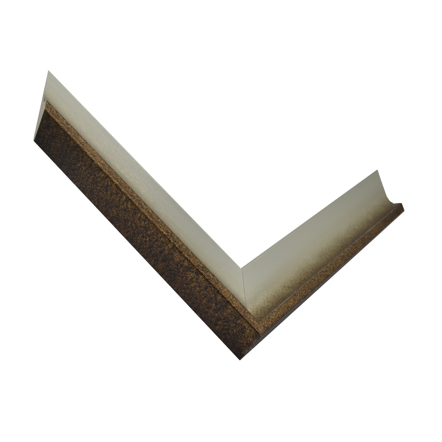 38mm Eskitme Kahverengi Dış Altın Saten Gümüş iç Resim Çerçevesi