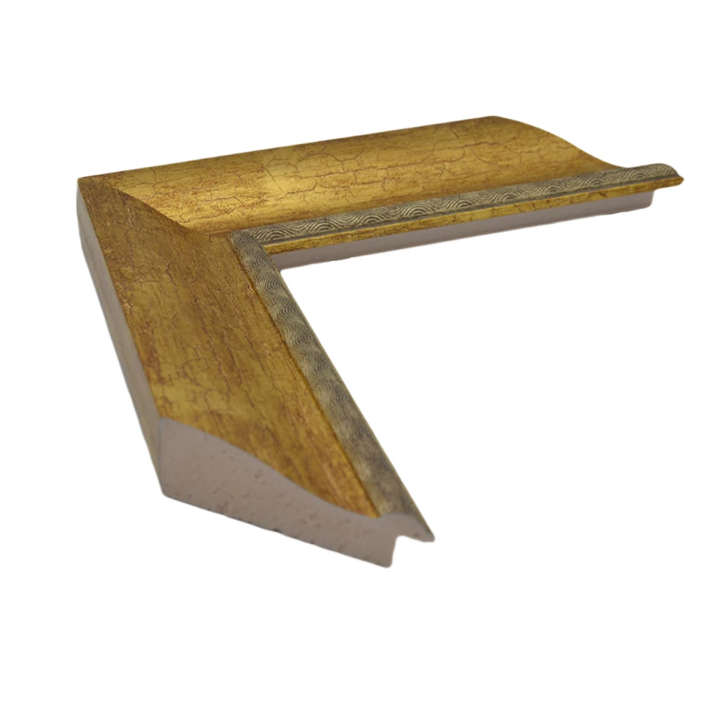 63mm Antik Altın Çatlak Dokulu Geniş Çerçeve