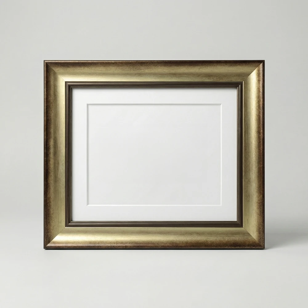56mm Eskitme Efektli Parlak Gümüş Resim Çerçevesi