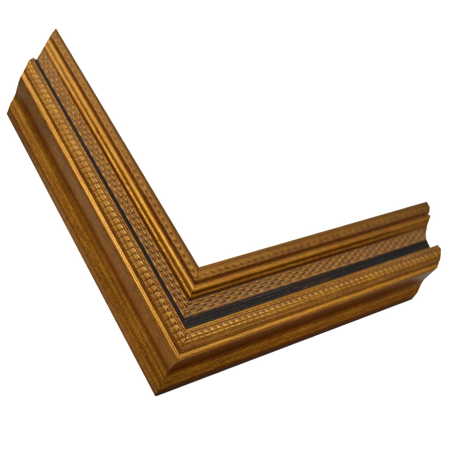 51 mm Antique Gold Frame with Black Textured Finish