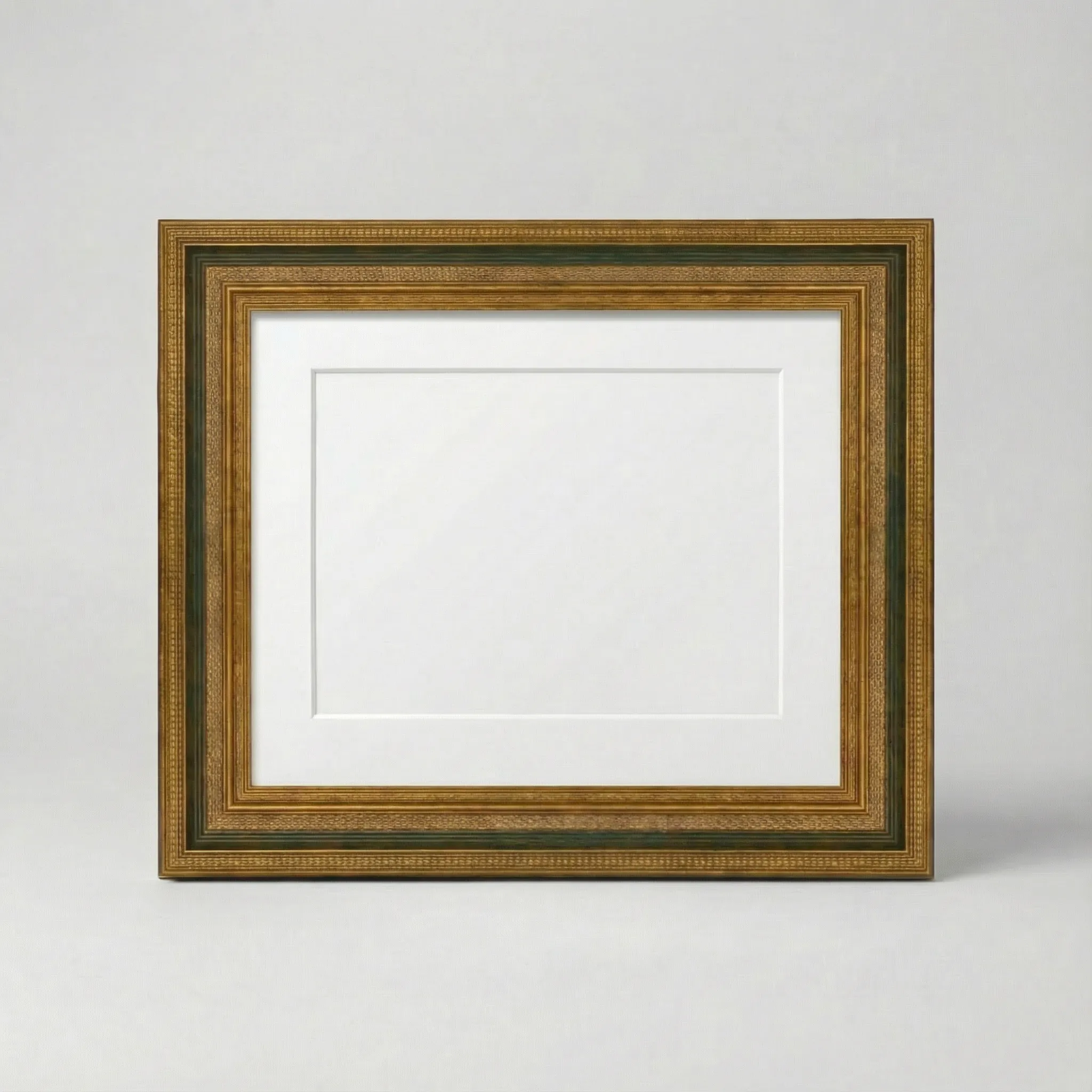 51mm Antik Altın Yeşil Dokulu Resim Çerçevesi