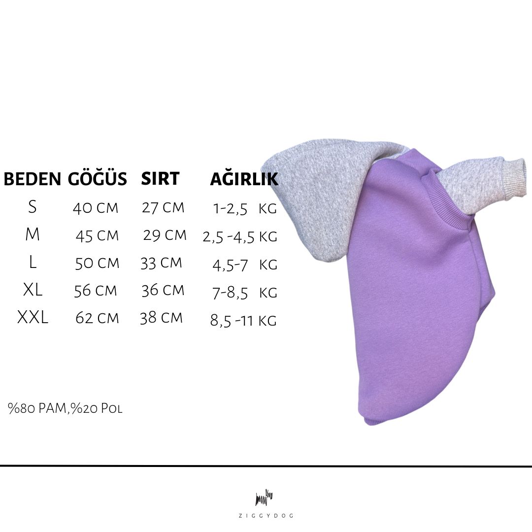 MOR KAPŞONLU SWEATSHIRT