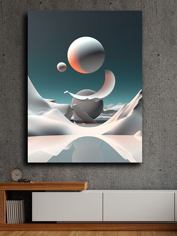 Modern soyut dikey kanvas tablo 80x120 cm