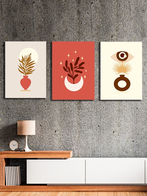 3 lü set kanvas tablo 45x65