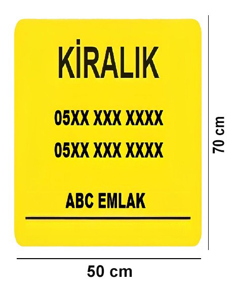 Emlak Ofisleri için Kiralık Afiş Branda