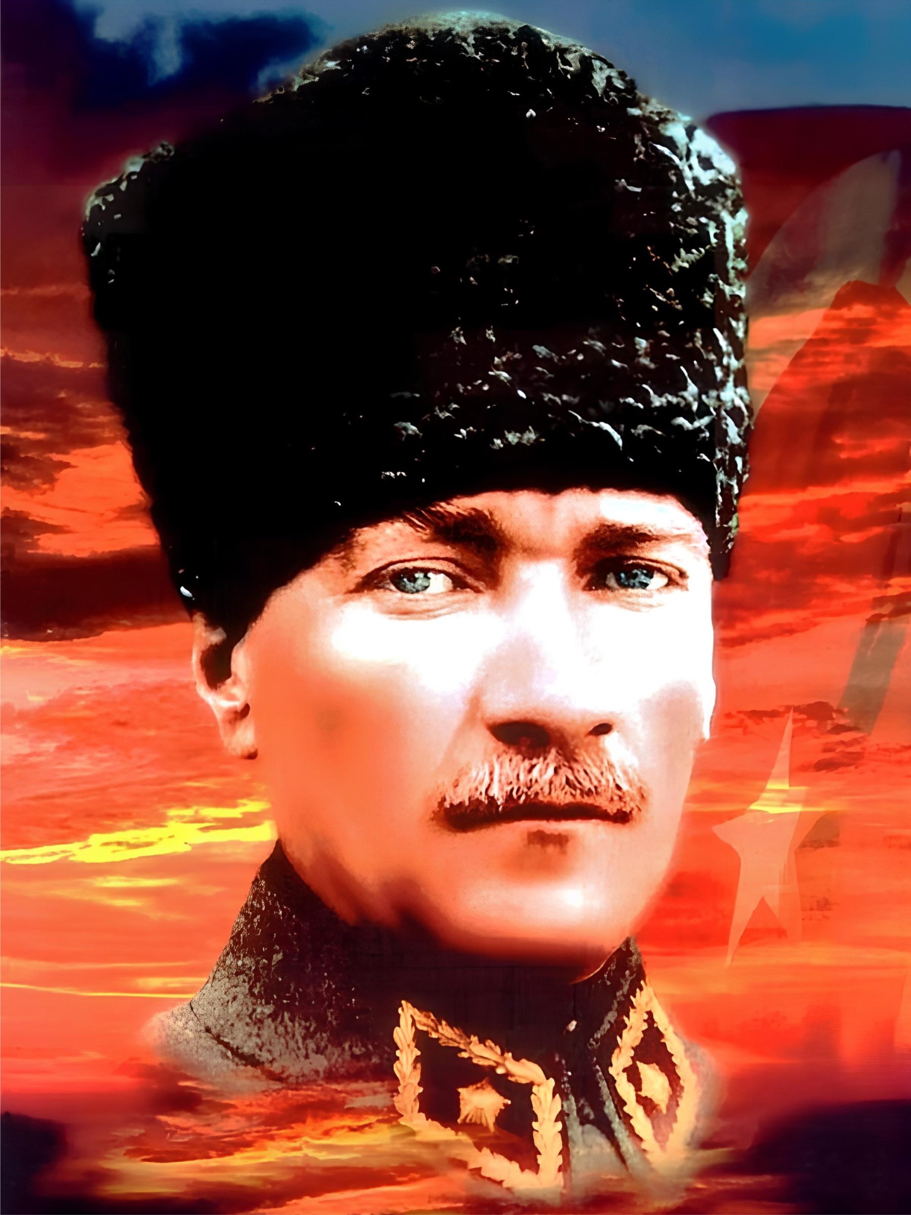 Kızıl kalpaklı Atatürk