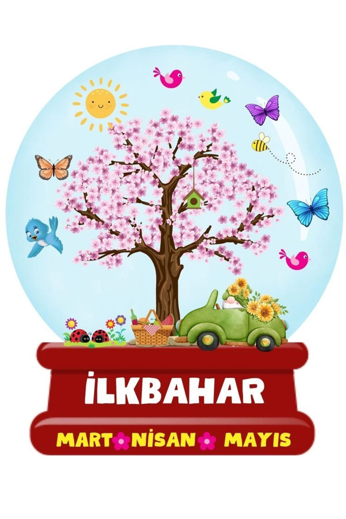 MEVSİMLER KÜRESİ 4 MEVSİM 4'LÜ SET 35 X 50 (VİNİL BRANDA) DİJİTAL BASKI