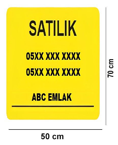 Emlak Ofisleri için Satılık Afiş Branda 