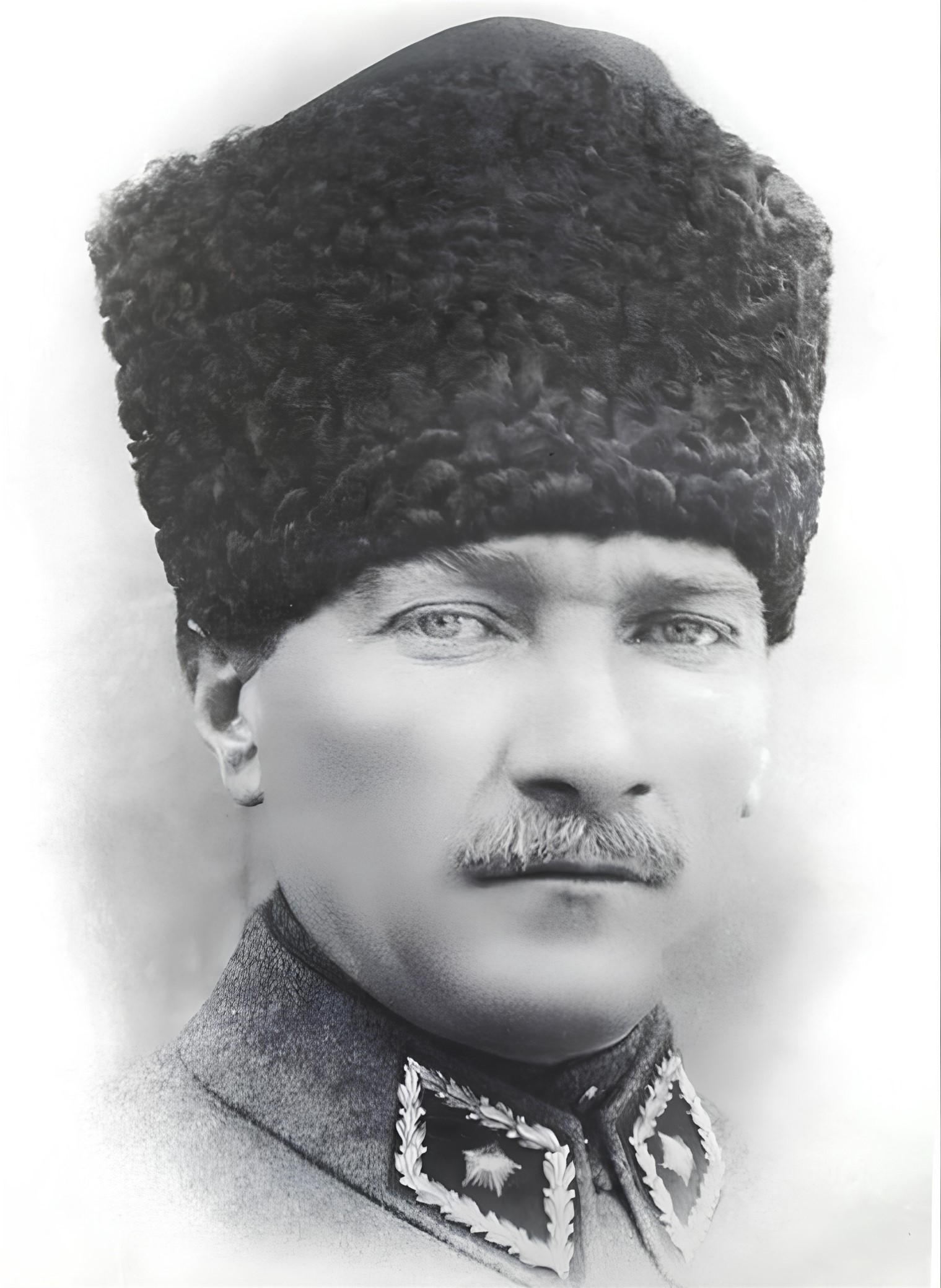 Kalpaklı Atatürk kanvas tablo