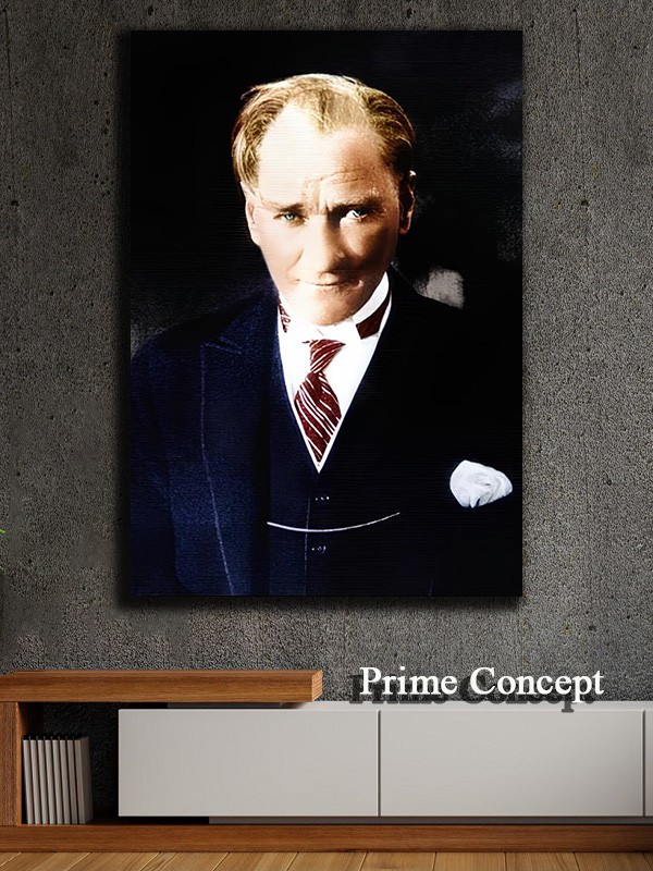 Renkli Atatürk kanvas tablo
