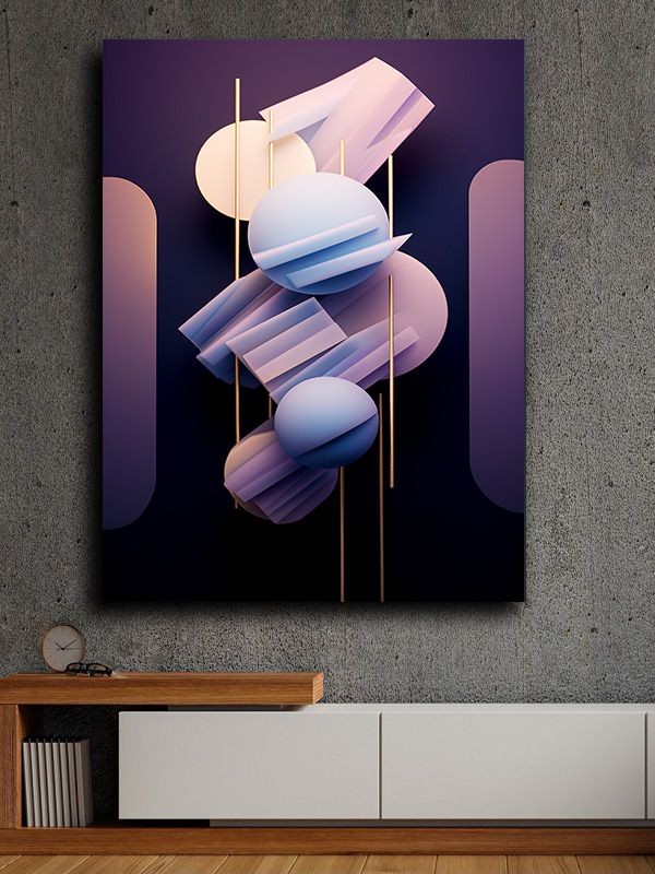 Modern soyut dikey kanvas tablo 80x120 cm