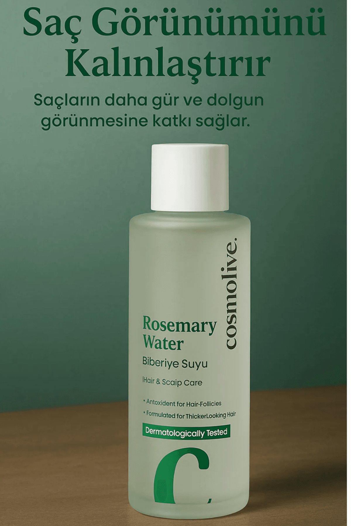 Biberiye Suyu Saç Toniği | Hızlı Uzama | Cam Şişe | & Bakım Yağı Formülü