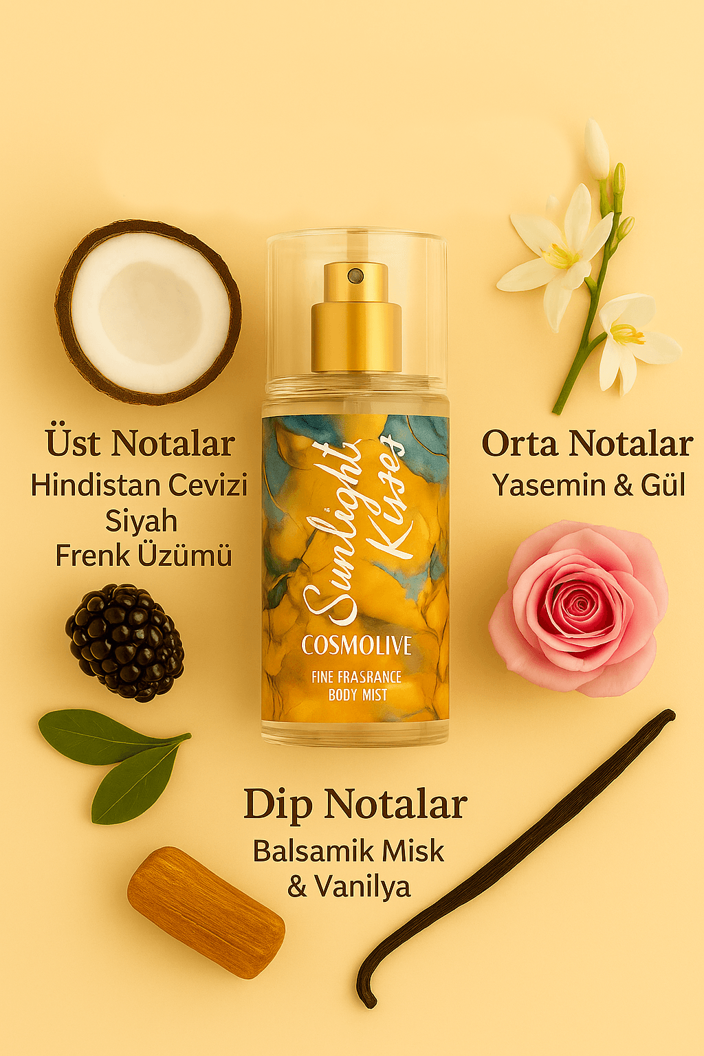 Seyahat Boy Body Mist | Eau Des Vahines | Sunlight Kisses | Kadın | Vücut Spreyi | 100 ml