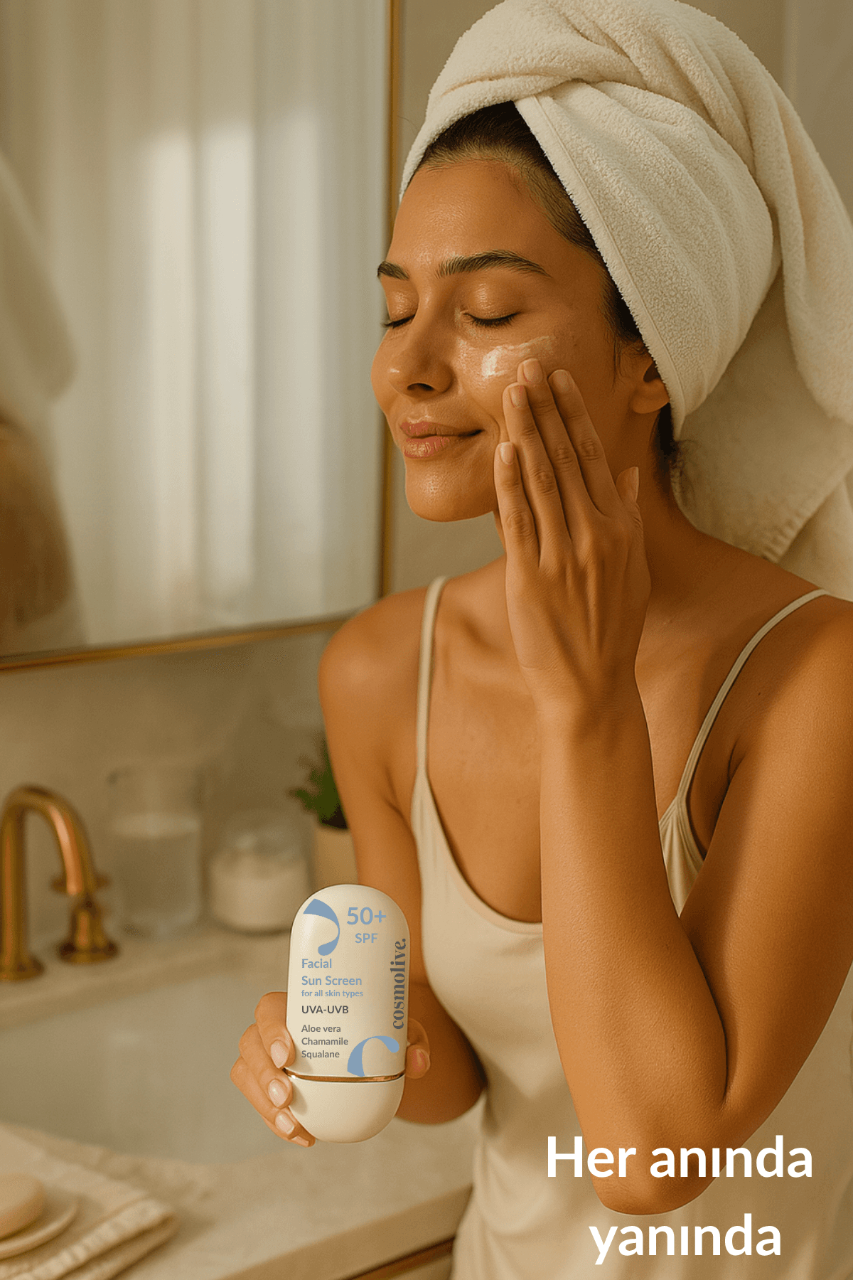 Güneş Kremi %100 Doğal Yüz Spf 5 Yağlı - Kuru - Karma Ciltler Su Bazlı