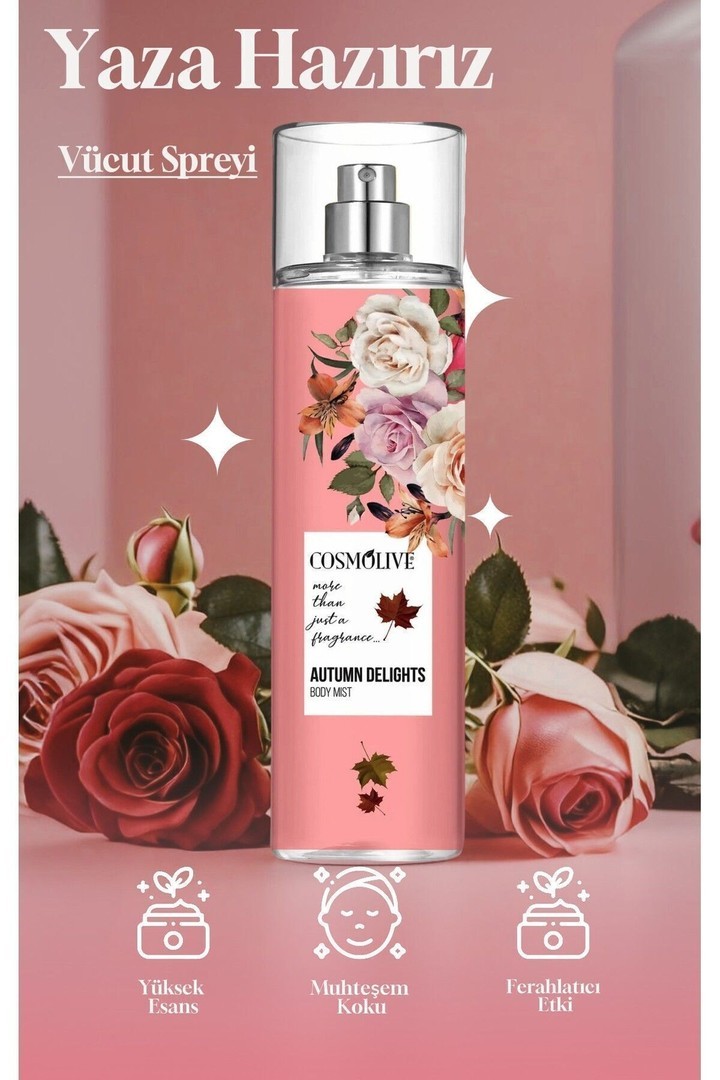 Vücut Spreyi Body Mist | Amber Romance | Autumn Delights | Kadın | Işıltılı | Nemlendirici | 250 ml
