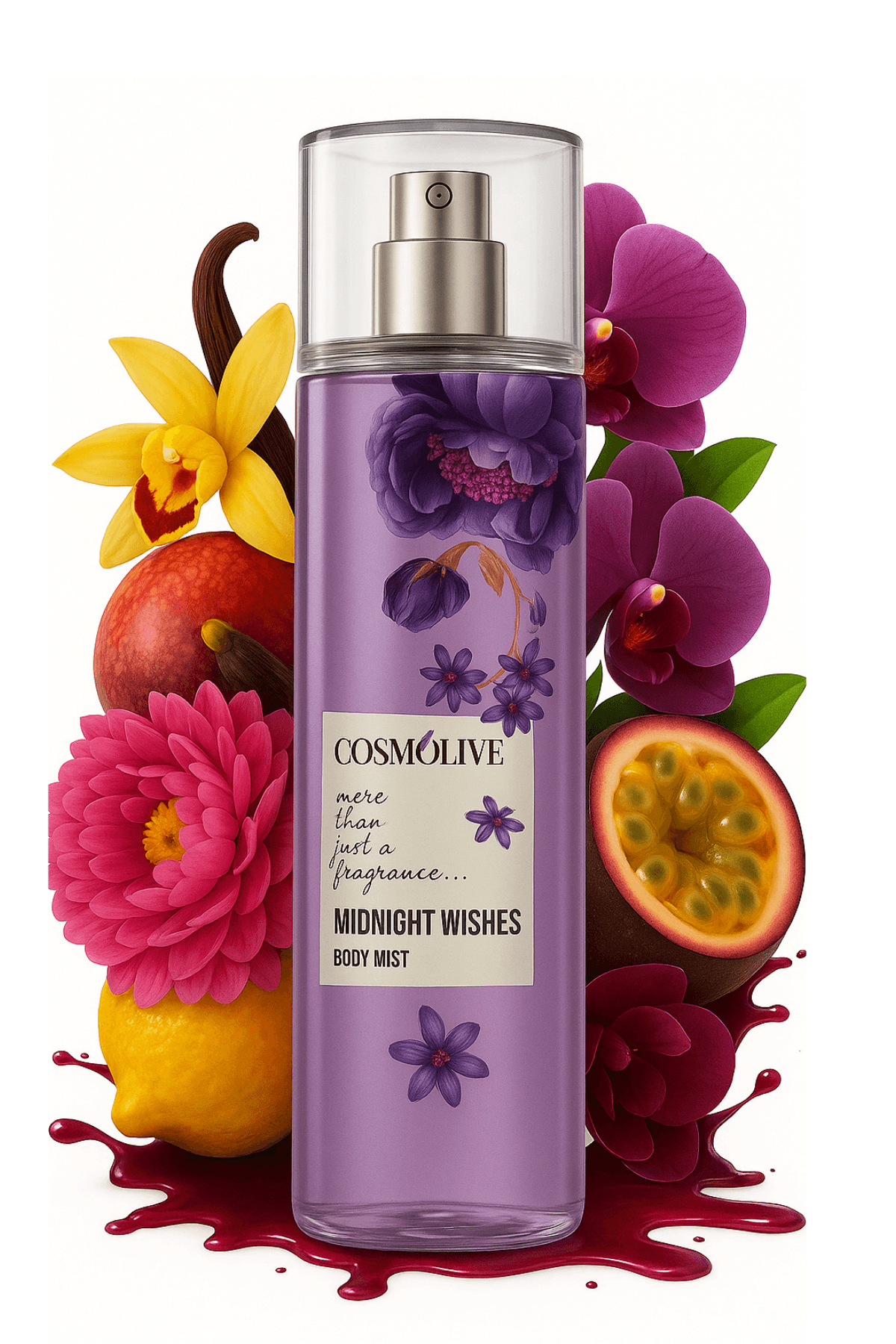 Vücut Spreyi Body Mist | Bombshell | Midnight Wishes | Kadın | Işıltılı | Nemlendirici | 250 ml