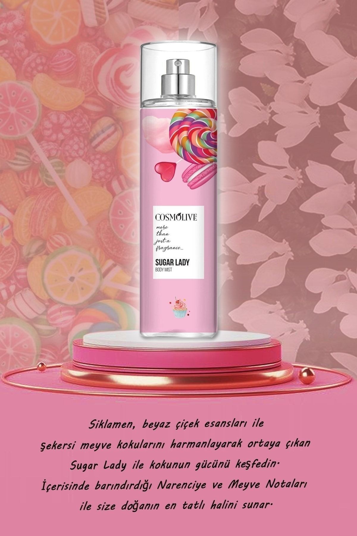 Body Mist Vücut Spreyi - Lost In Fantasy Sugar Lady Kadın Nemlendirici Saç Parfümü