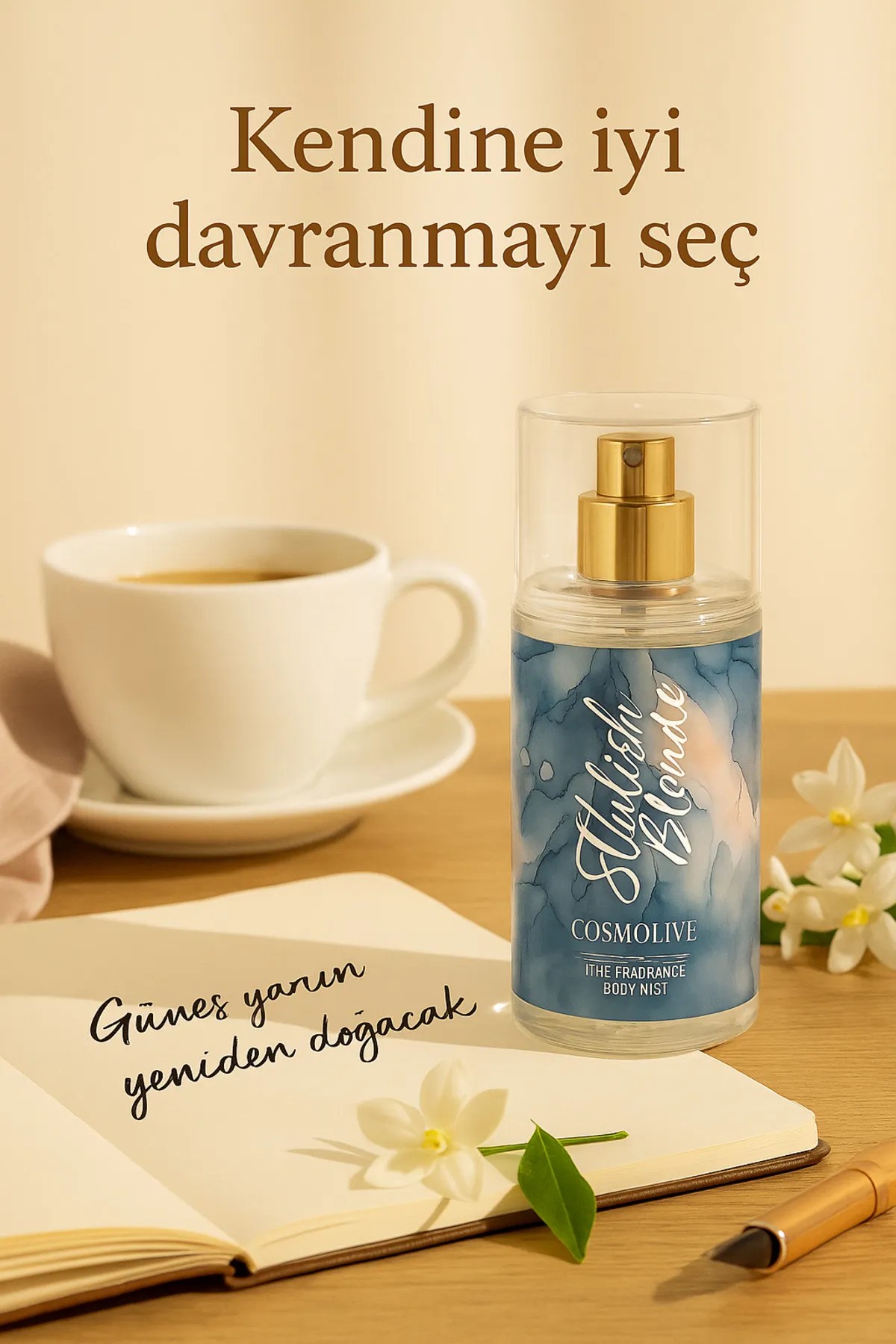 Vücut Spreyi Body Mist | My Way | Stilish Blonde | Seyahat Boy | Kadın | Işıltılı | Nemlendirici