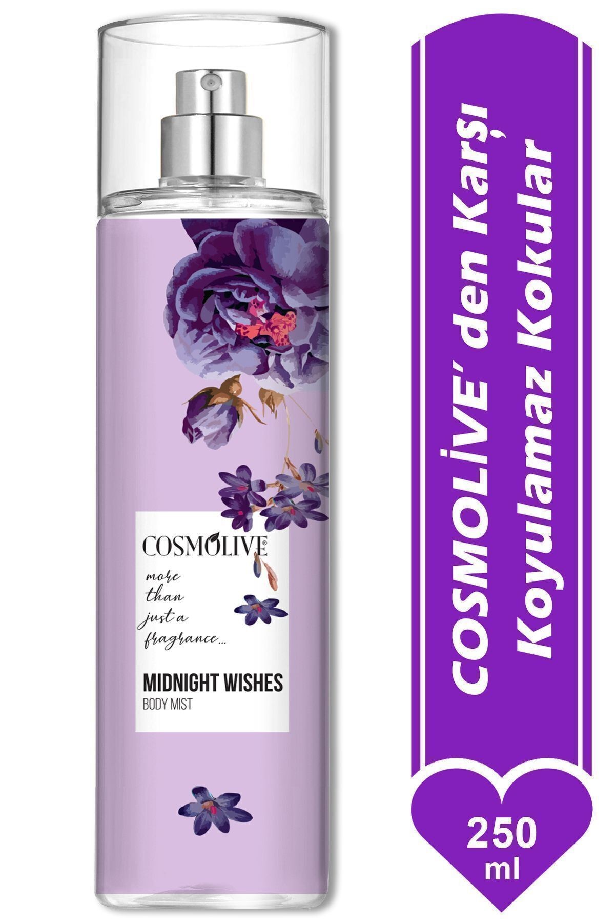 Body Mist Vücut Spreyi Bombshell Midnight Wishes Kadın Işıltılı Nemlendirici Saç Parfümü 250ml