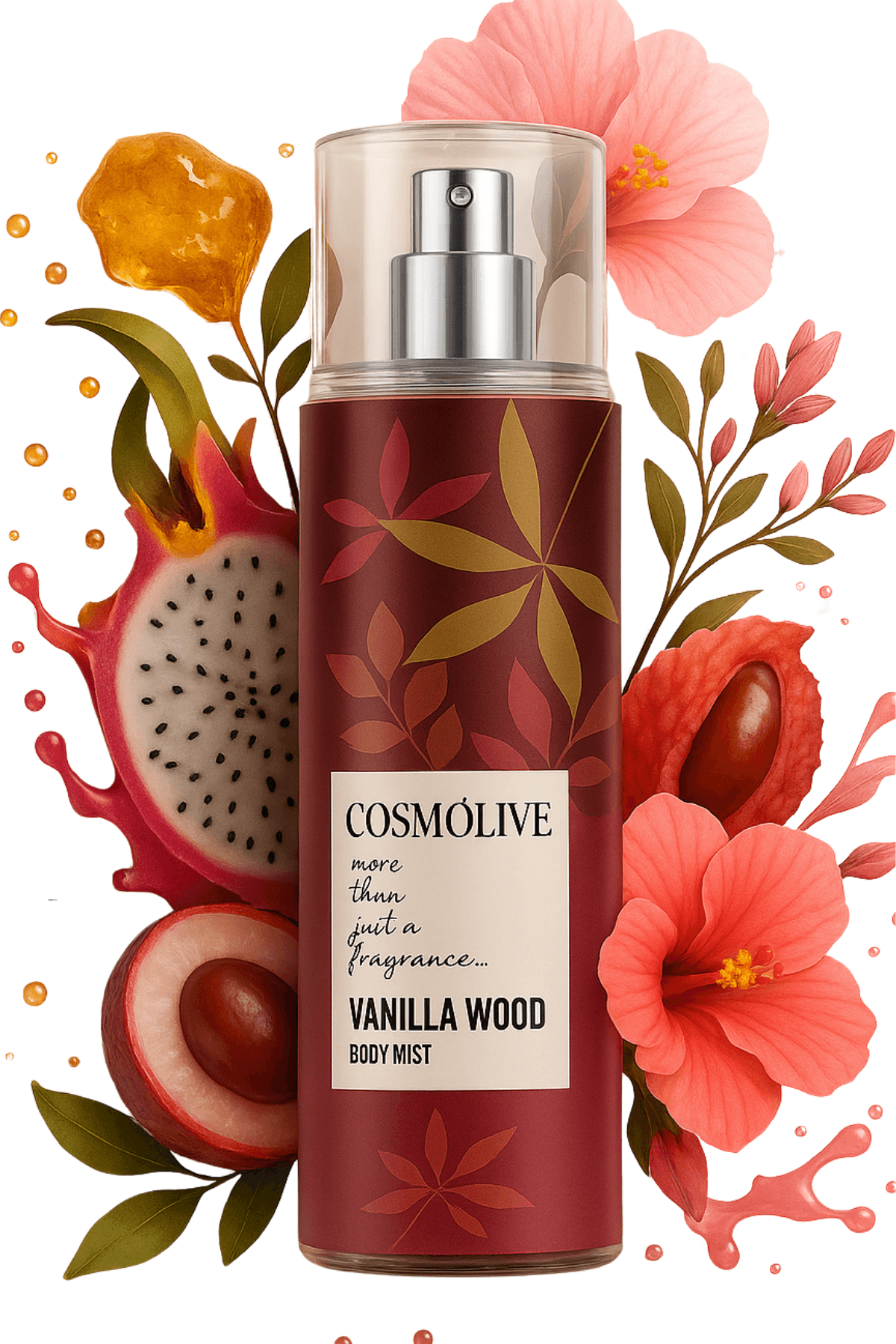 Vücut Spreyi Body Mist Vanilla Wood Kadın Işıltılı Nemlendirici 250 ml