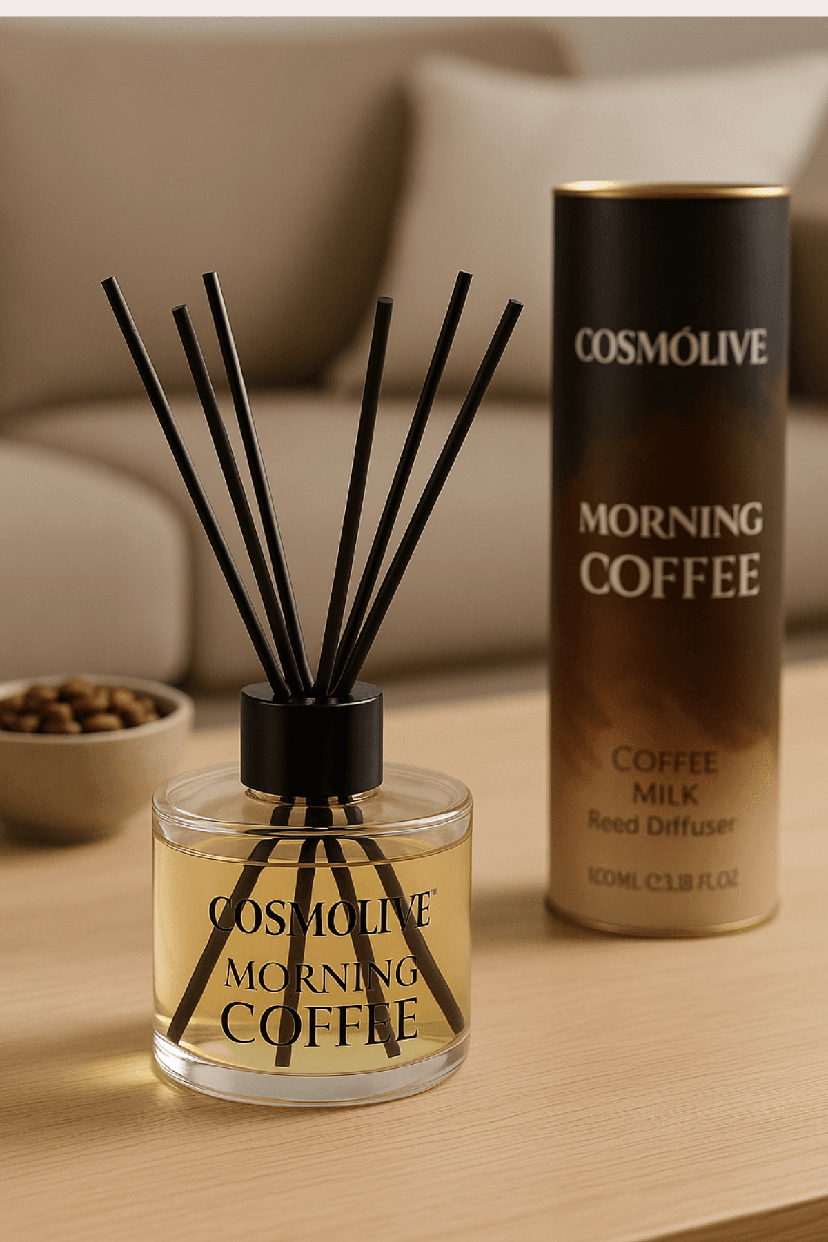 Oda Kokusu | Bambu Çubuklu | Kahve & Süt Kokulu | 100 ml