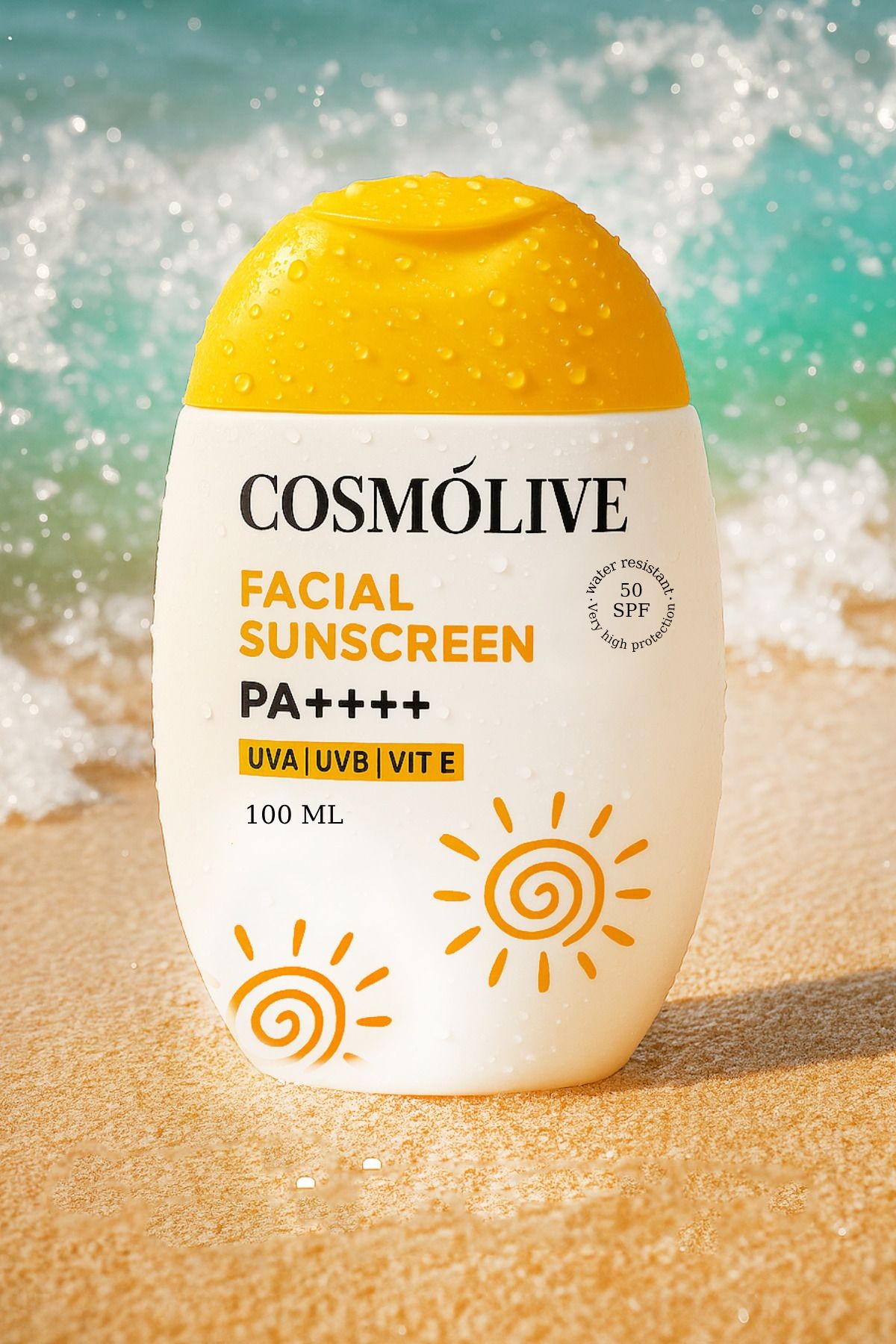 Güneş Kremi | %100 Doğal | Mineralli | Yüz | Spf 50 | Yağlı - Kuru - Karma Ciltler | Su Bazlı